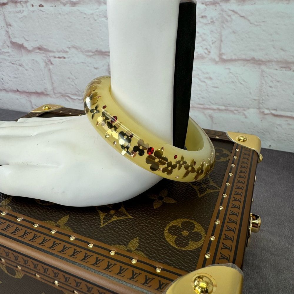 Louis Vuitton Inclusion Bangle Clear Beige Flower - Picture 5 of 9